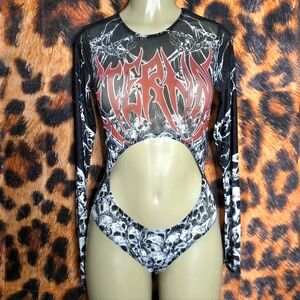 Graveyard Anthem Cut Out Bodysuit